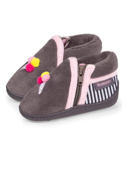 Pantofole stivaletti suola antiscivolo neonato bambina Isotoner - Kiabi