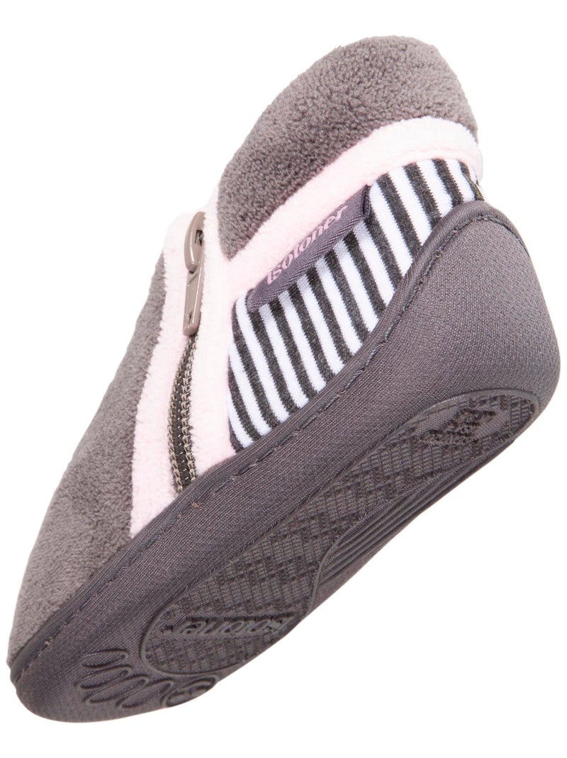 Pantofole stivaletti suola antiscivolo neonato bambina Isotoner Grigio grigio - Kiabi