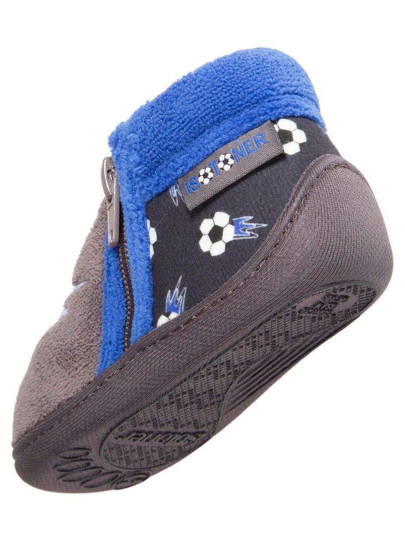 Pantofole stivaletti suola antiscivolo neonato bambino Isotoner Grigio grigio - Kiabi