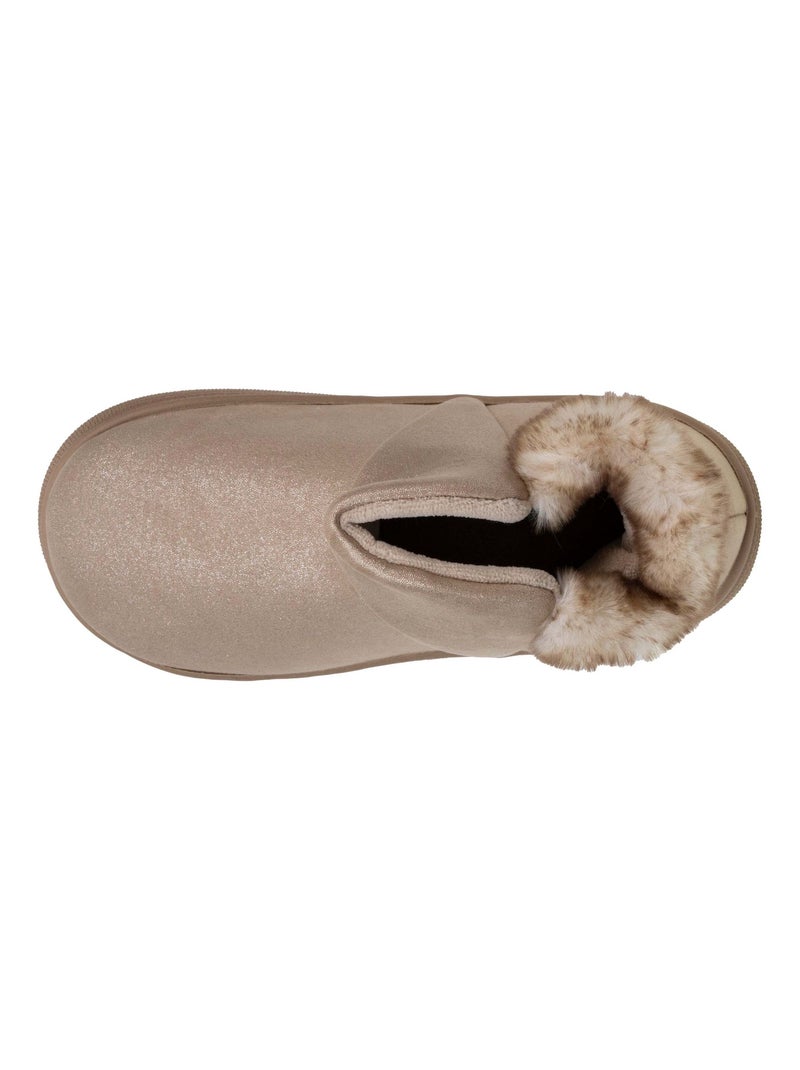 Pantofole stivaletti suola bloup extra comfort donna Isotoner Beige - Kiabi