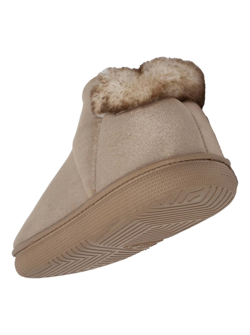 Pantofole stivaletti suola bloup extra comfort donna Isotoner Beige - Kiabi