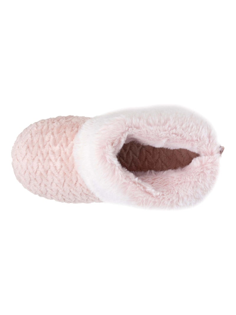 Pantofole stivaletti suola in microspugna, antiscivolo donna Isotoner Rosa - Kiabi