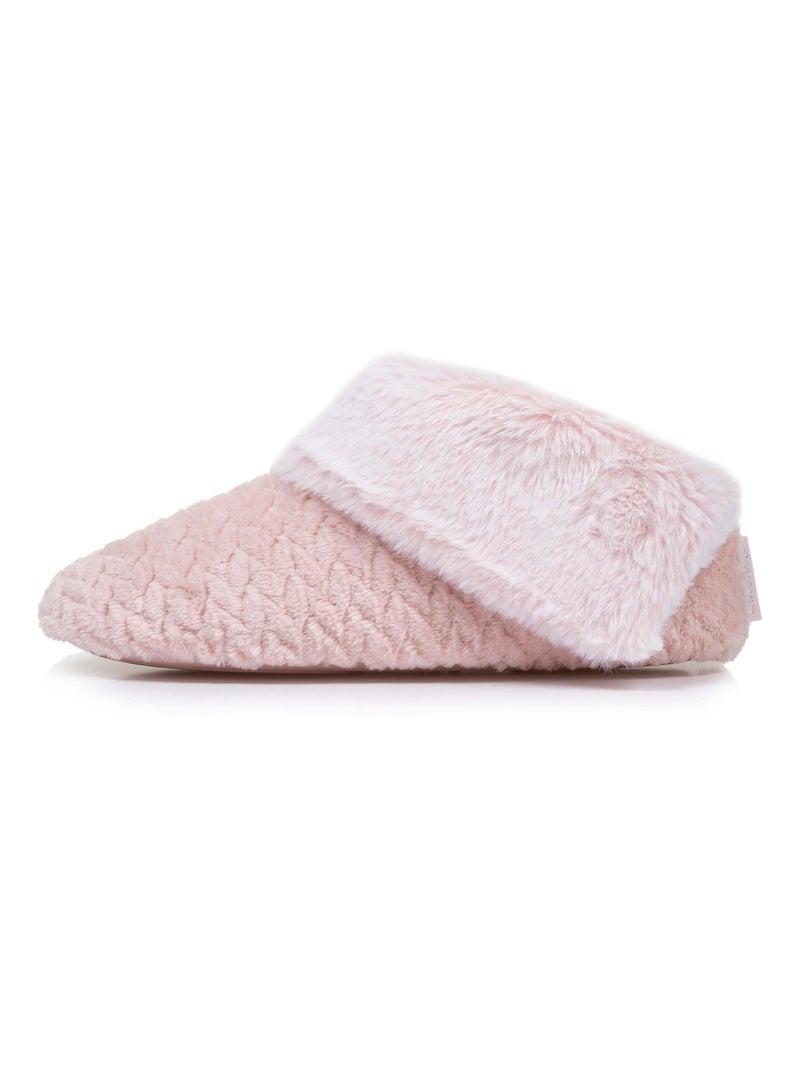Pantofole stivaletti suola in microspugna, antiscivolo donna Isotoner Rosa - Kiabi