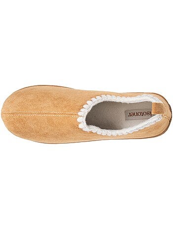 Pantofole stivaletti soletta ergonomica in microvelour con donna Isotoner