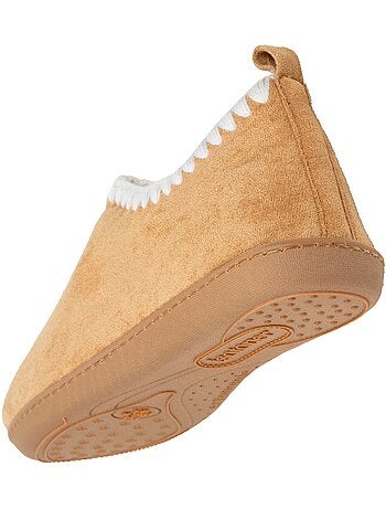 Pantofole stivaletti soletta ergonomica in microvelour con donna Isotoner