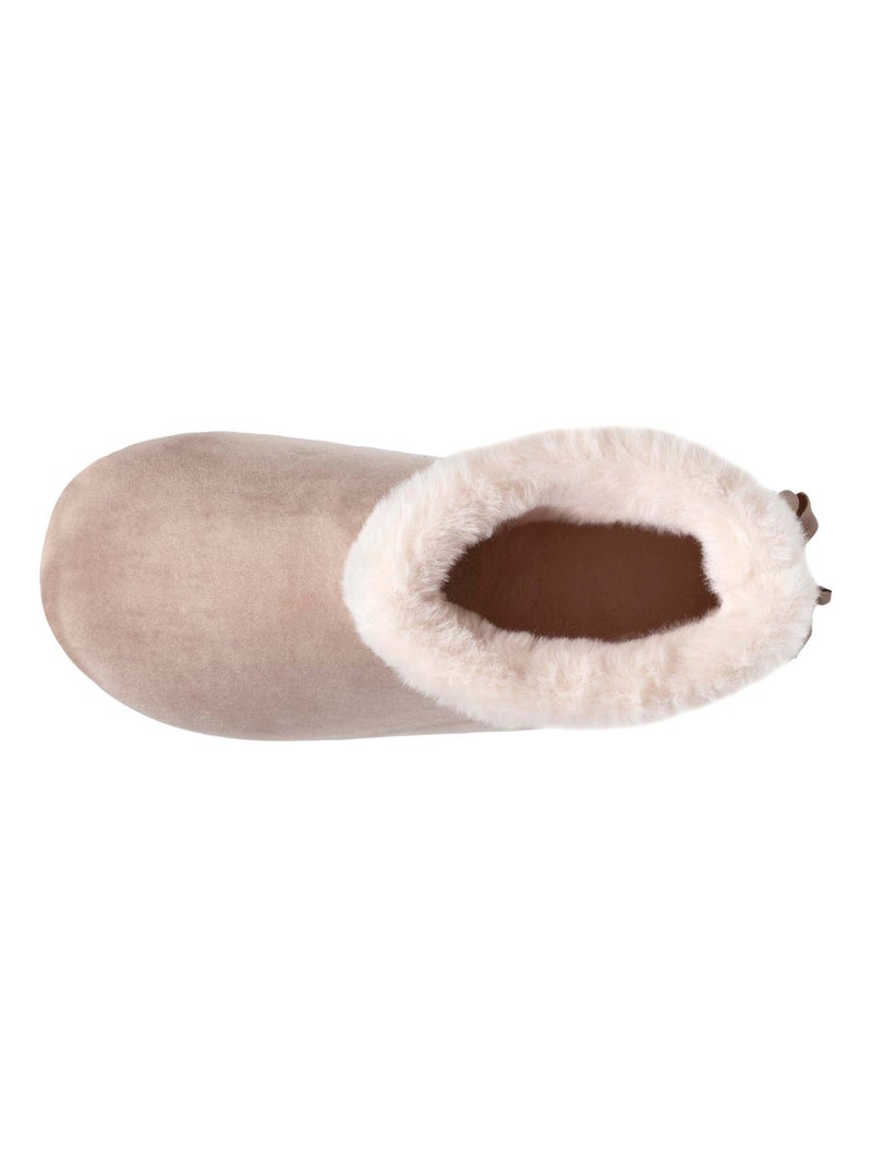 Pantofole stivaletti suola microveloce e antiscivolo donna Isotoner Beige - Kiabi