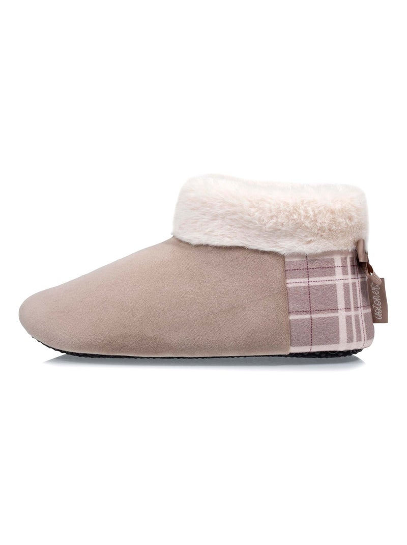 Pantofole stivaletti suola microveloce e antiscivolo donna Isotoner Beige - Kiabi