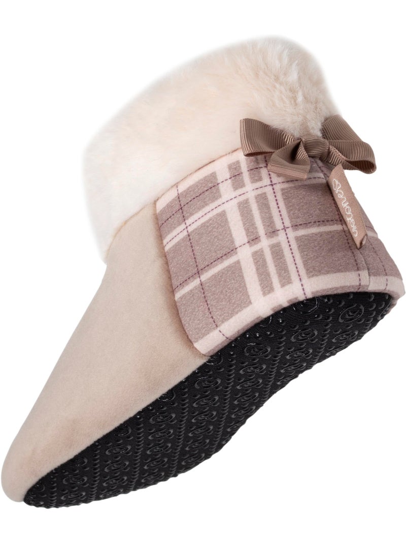 Pantofole stivaletti suola microveloce e antiscivolo donna Isotoner Beige - Kiabi