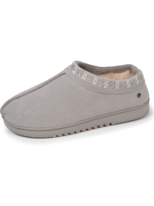 Pantofole stivaletti tomaia in pelle, suola comfort donna isotoner - Kiabi Pantofole stivaletti tomaia in pelle, suola comfort donna isotoner - Kiabi