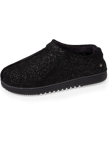 Pantofole stivaletti tomaia in pelle, suola comfort donna isotoner