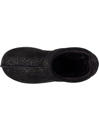 Pantofole stivaletti tomaia in pelle, suola comfort donna isotoner