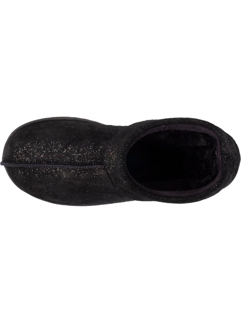 Pantofole stivaletti tomaia in pelle, suola comfort donna isotoner Nero Grigio Nero - Kiabi