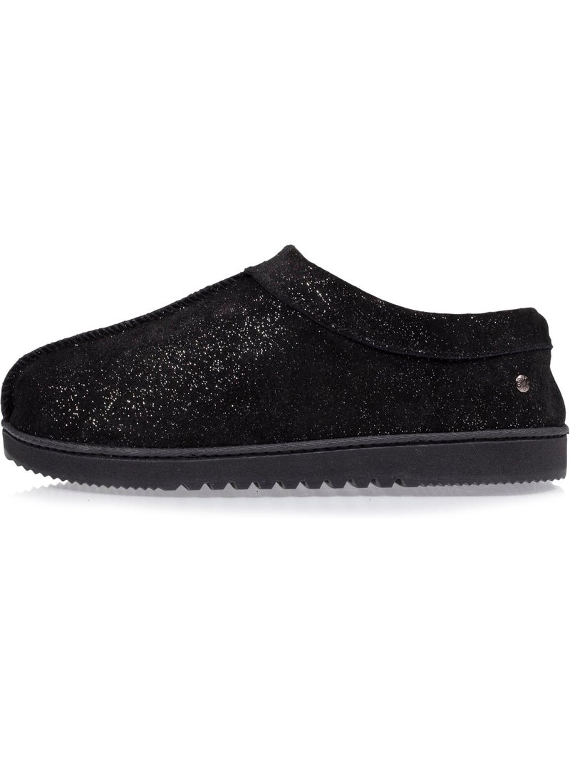 Pantofole stivaletti tomaia in pelle, suola comfort donna isotoner Nero Grigio Nero - Kiabi