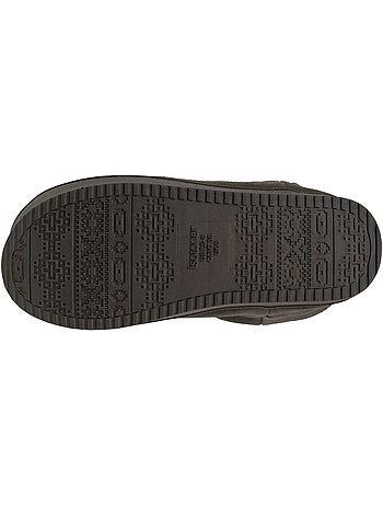 Pantofole stivaletti tomaia in pelle, suola con plateau donna isotoner