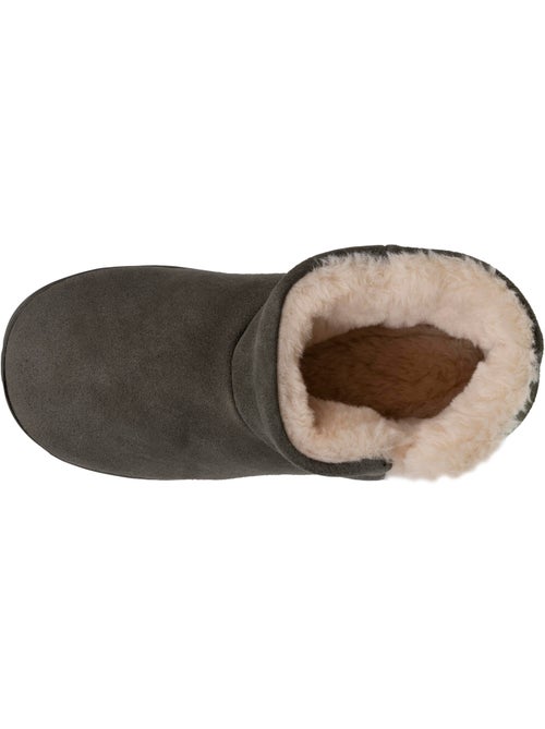 Pantofole stivaletti tomaia in pelle, suola con plateau donna isotoner - Kiabi Pantofole stivaletti tomaia in pelle, suola con plateau donna isotoner - Kiabi