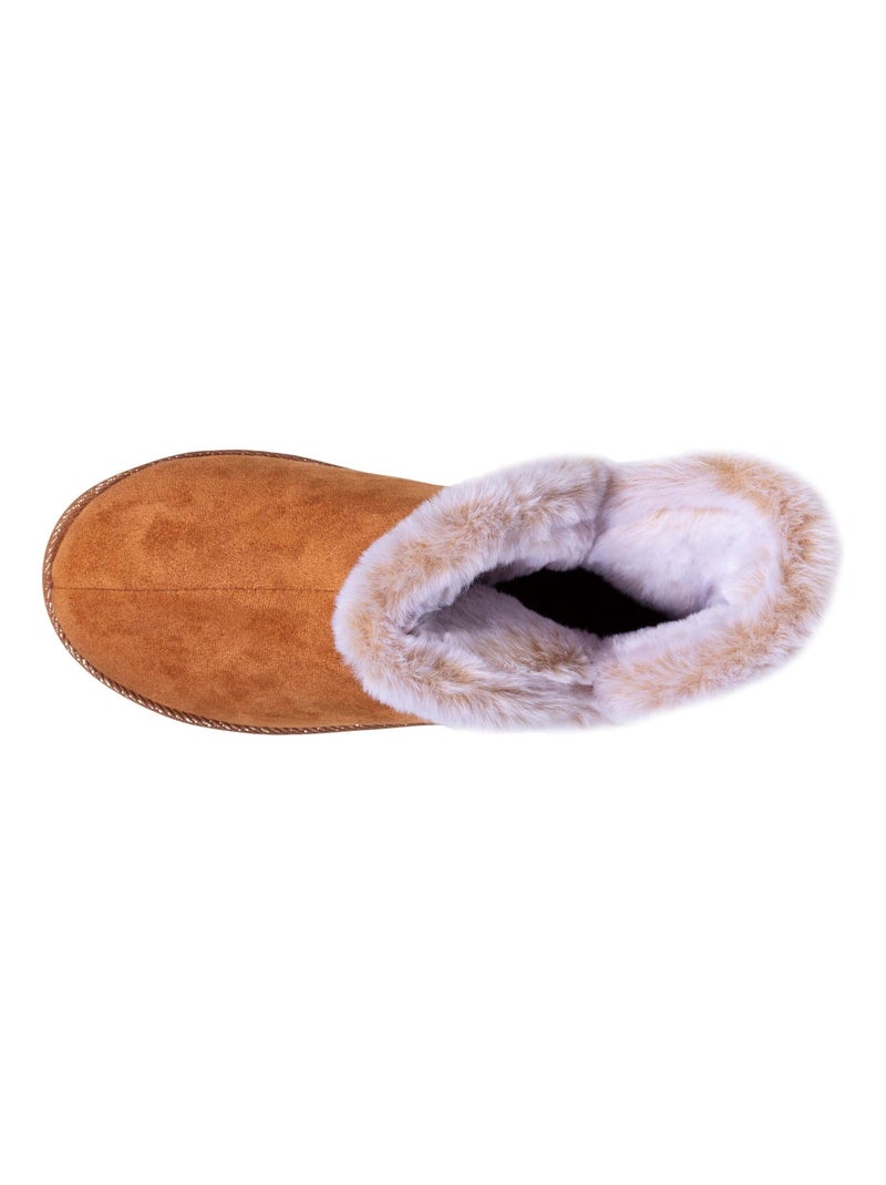 Pantofole stivaletti ultraconfortevole e caldo, con fodera e donna Isotoner Cammello - Kiabi