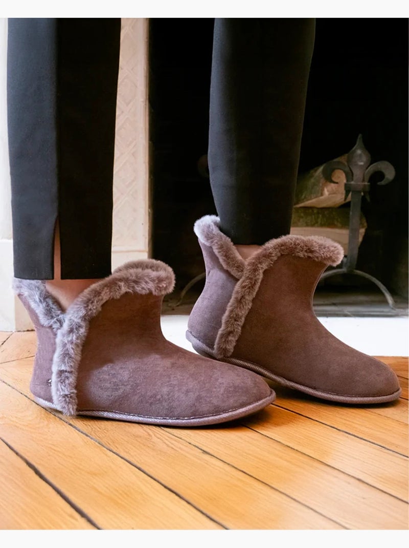Pantofole stivaletti ultraconfortevole e caldo, con fodera e donna Isotoner Grigio grigio - Kiabi