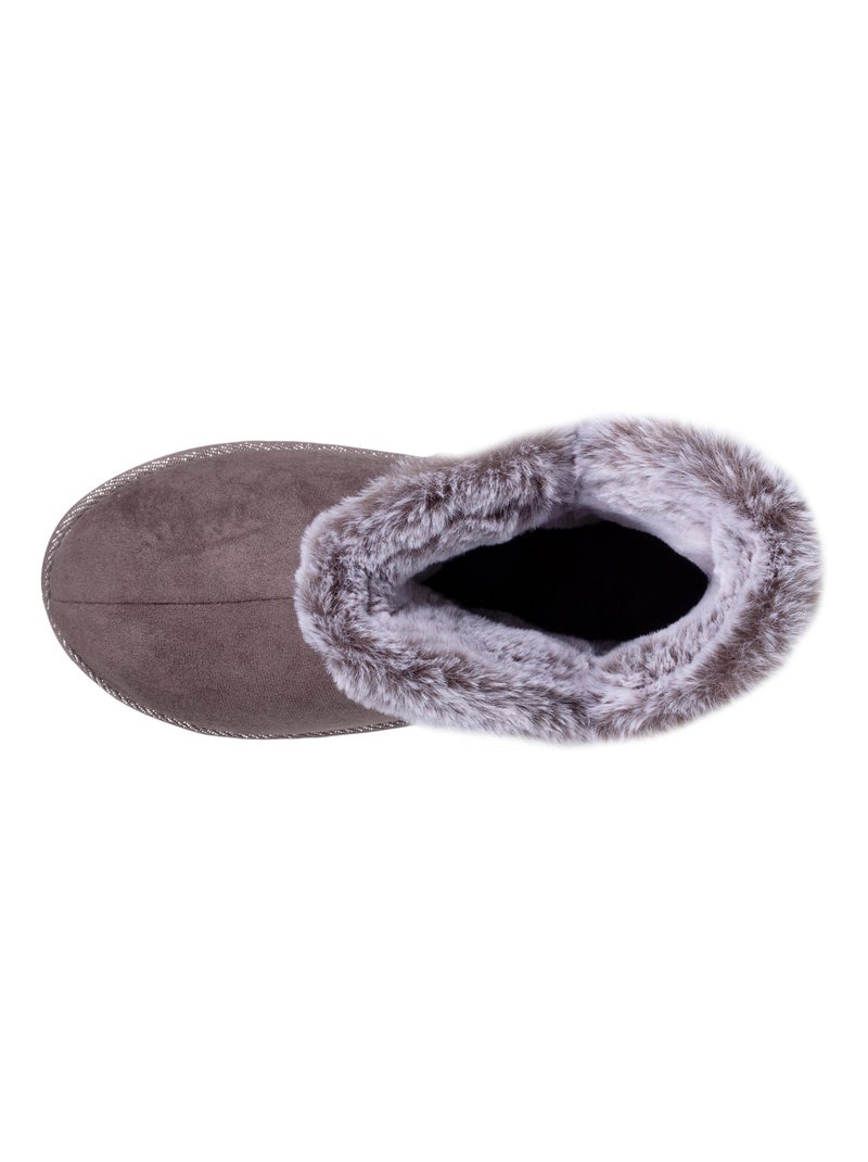 Pantofole stivaletti ultraconfortevole e caldo, con fodera e donna Isotoner Grigio grigio - Kiabi