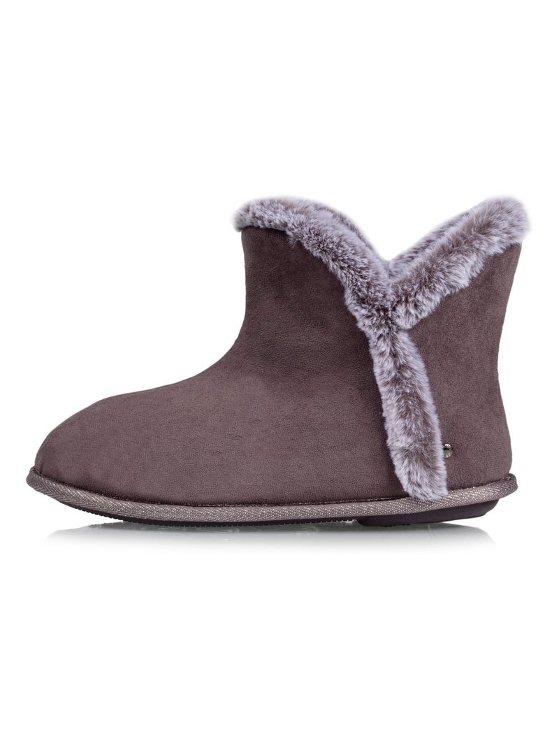 Pantofole stivaletti ultraconfortevole e caldo, con fodera e donna Isotoner Grigio grigio - Kiabi