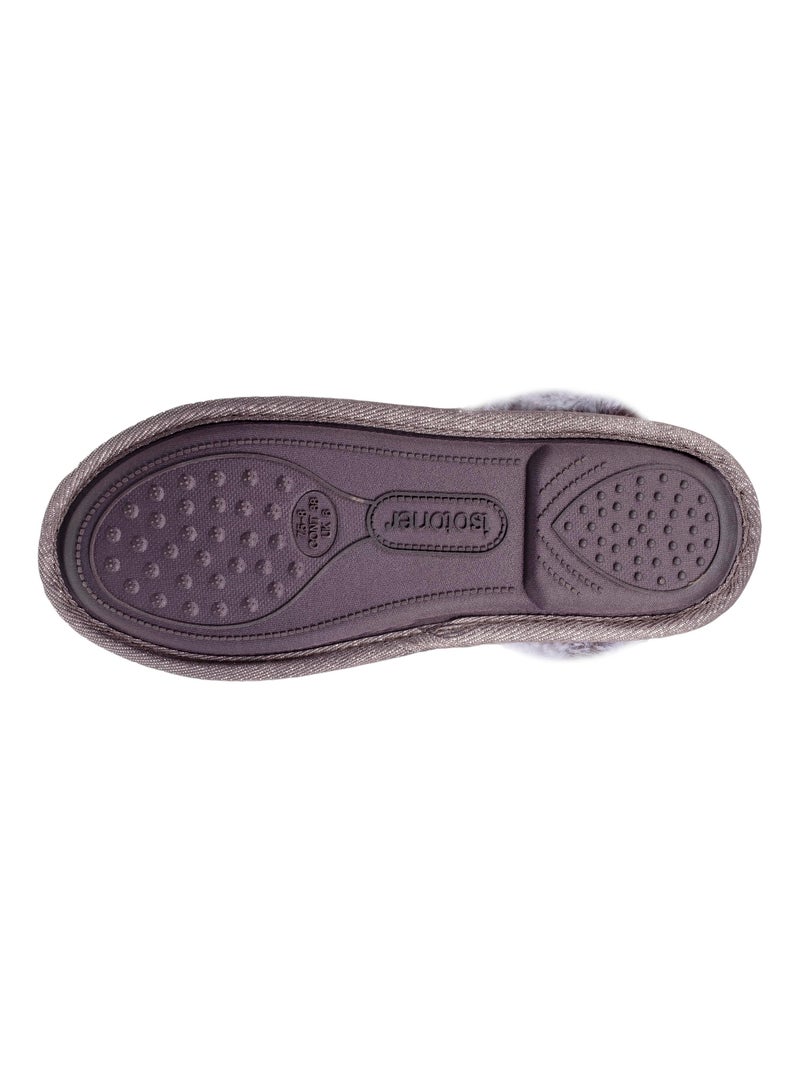 Pantofole stivaletti ultraconfortevole e caldo, con fodera e donna Isotoner Grigio grigio - Kiabi