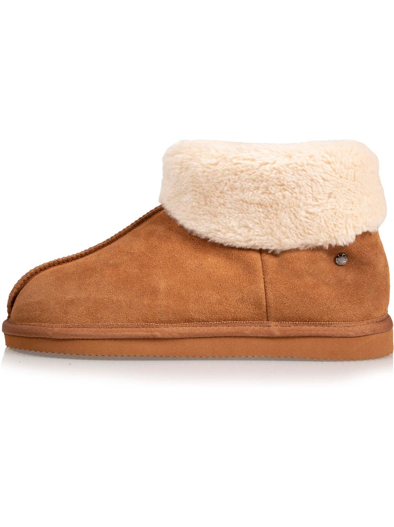 Pantofole stivaletti ultraconfortevole e molto caldo, con donna isotoner Cammello - Kiabi