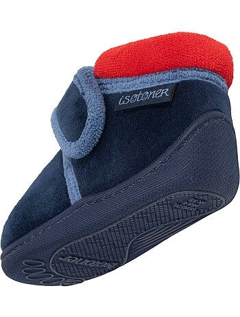 Pantofole stivaletti velluto con sostegno rinforzato, neonato bambino Isotoner