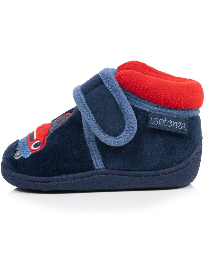 Pantofole stivaletti velluto con sostegno rinforzato, neonato bambino Isotoner Blu marino - Kiabi