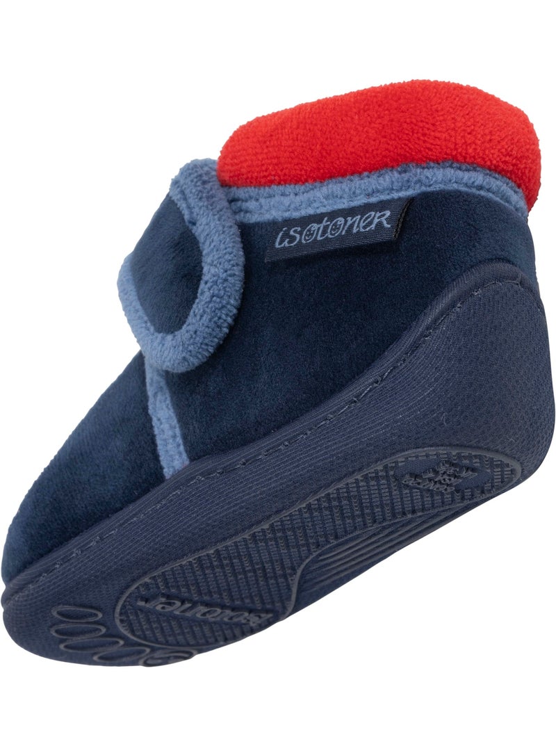 Pantofole stivaletti velluto con sostegno rinforzato, neonato bambino Isotoner Blu marino - Kiabi