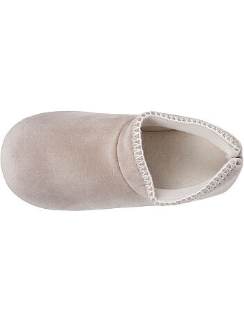 Pantofole stivaletti velluto, suola in gomma antiscivolo donna Isotoner