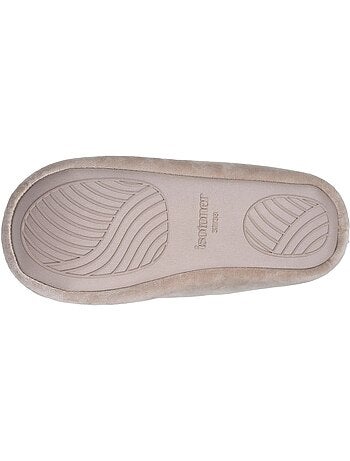 Pantofole stivaletti velluto, suola in gomma antiscivolo donna Isotoner
