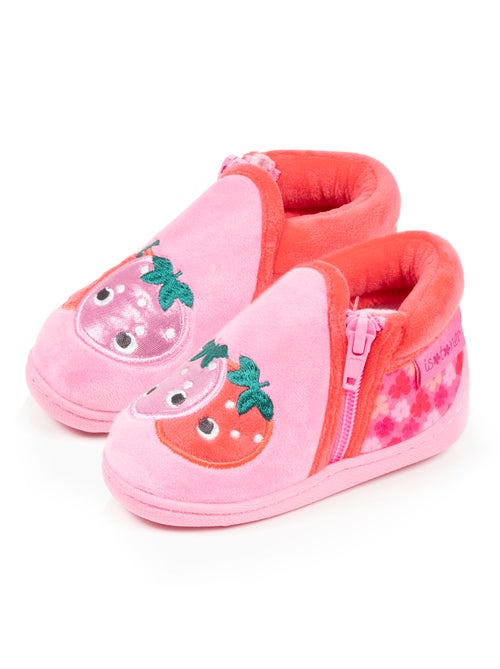 Pantofole stivaletti velour, supporto rinforzato, chiusura a neonato bambina Isotoner - Kiabi