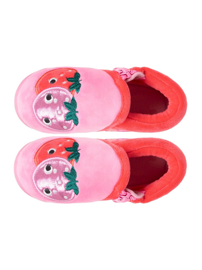 Pantofole stivaletti velour, supporto rinforzato, chiusura a neonato bambina Isotoner Rosa - Kiabi