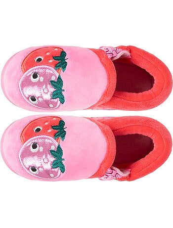 Pantofole stivaletti velour, supporto rinforzato, chiusura a neonato bambina