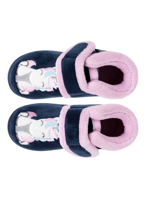 Pantofole stivaletti velour, supporto rinforzato, chiusura in neonato bambina Isotoner - Kiabi