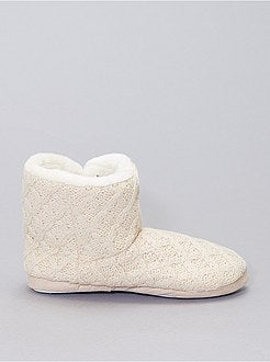 Pantofole stivaletto all'uncinetto imbottite - Kiabi