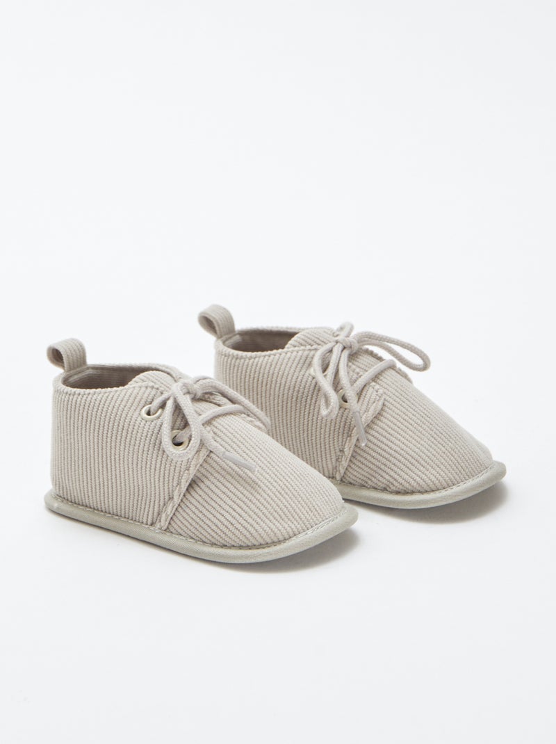 Pantofole stringate Grigio - Kiabi