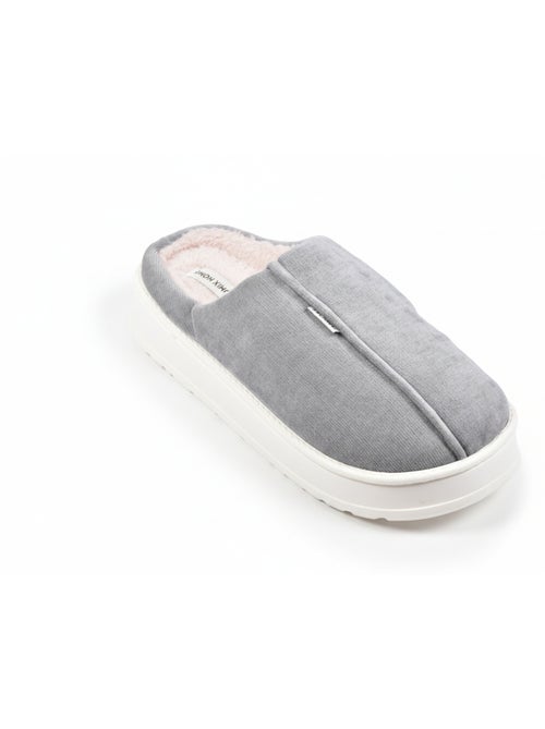 Pantofole tipo sabot uomo velluto a coste MU10121 - Kiabi