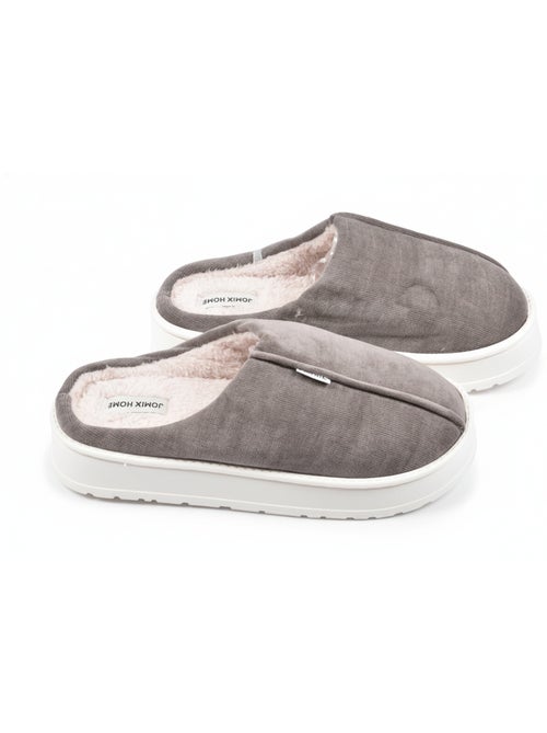 Pantofole tipo sabot uomo velluto a coste MU10121 - Kiabi