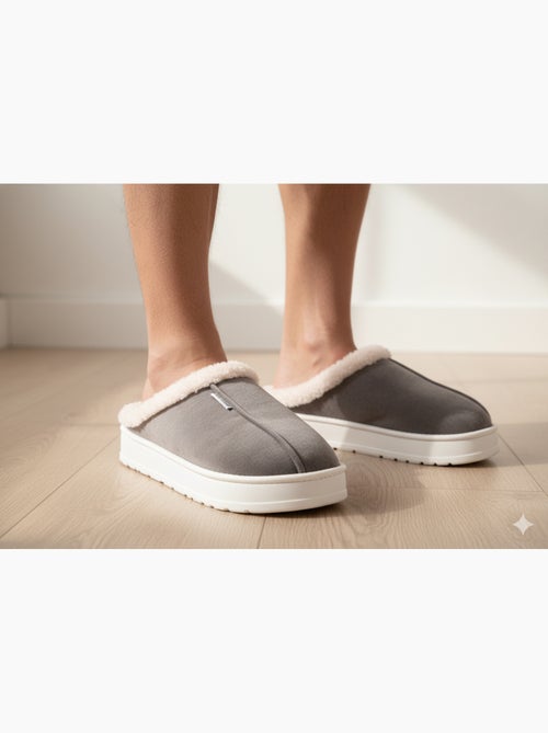 Pantofole tipo sabot uomo velluto a coste MU10121 - Kiabi