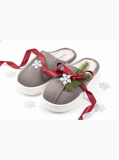 Pantofole tipo sabot uomo velluto a coste MU10121 - Kiabi