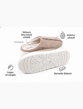 Pantofole tipo sabot uomo velluto a coste MU10121