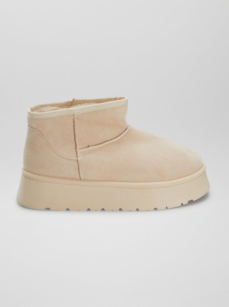 Pantofole tipo stivaletto BEIGE - Kiabi