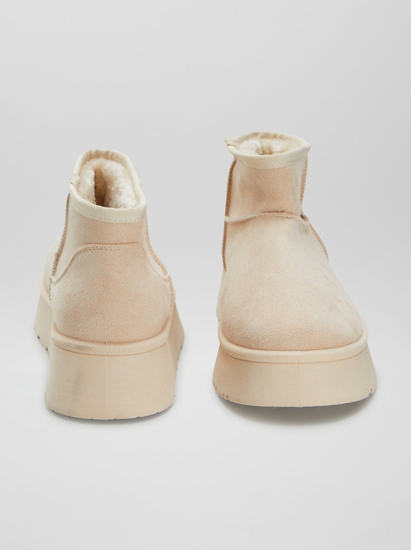 Pantofole tipo stivaletto BEIGE - Kiabi