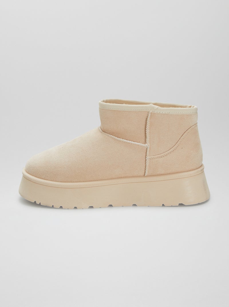 Pantofole tipo stivaletto BEIGE - Kiabi