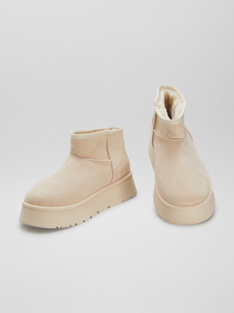 Pantofole tipo stivaletto BEIGE - Kiabi