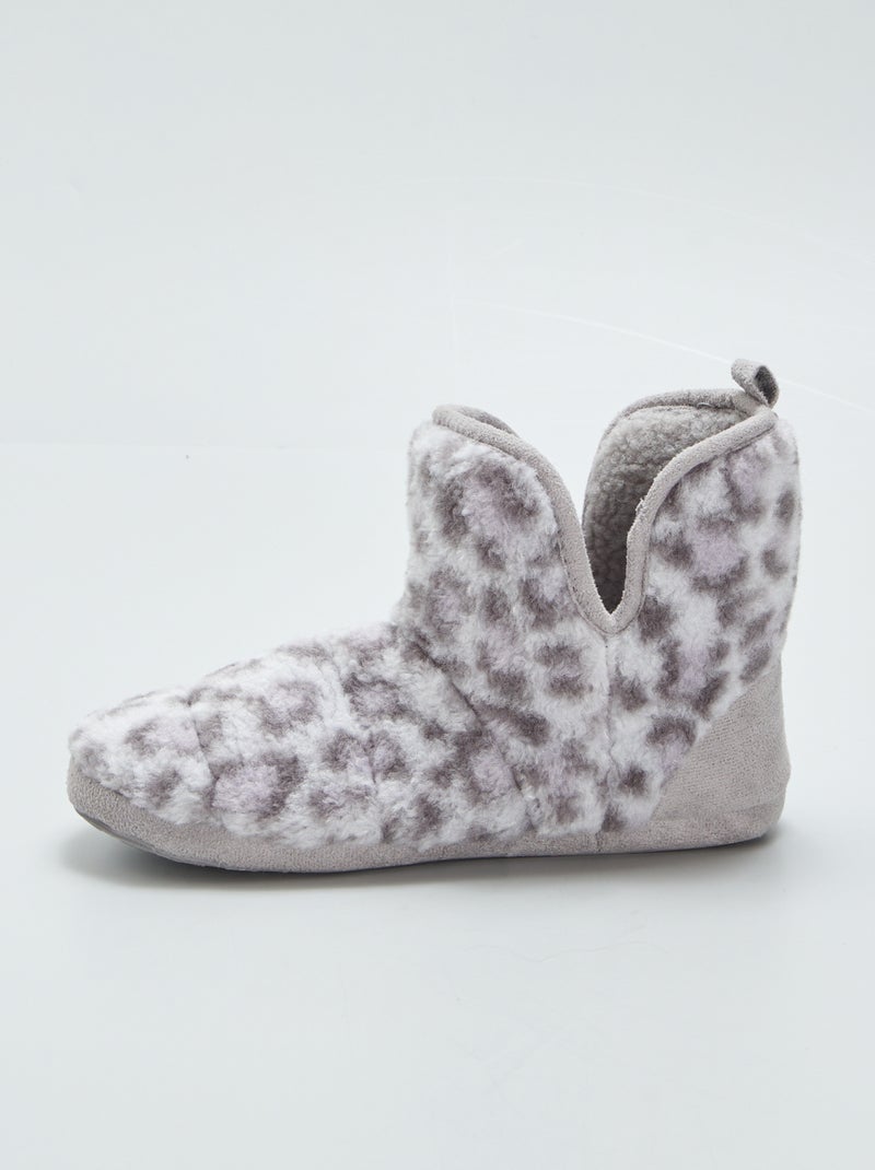 Pantofole A Stivaletto Frank Uomo &bull; In Feltro Di Lana &bull; Con Cerniera &bull; Colore Antracite