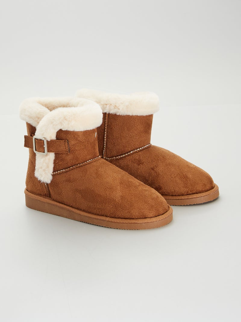 Pantofole tipo stivaletto MARRONE - Kiabi