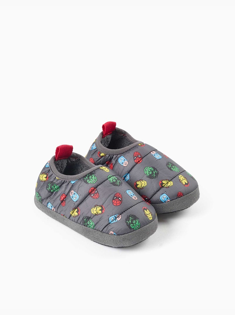 Pantofole trapuntate con stampa avengers e fodera in sherpa Grigio scuro - Kiabi