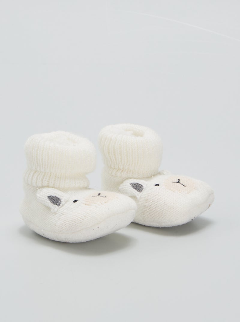 Pantofole tricot - BEIGE - Kiabi