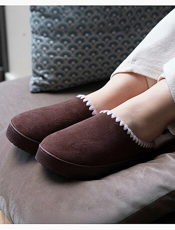 Pantofole con zeppa di 3,5 cm, molto confortevole donna Isotoner